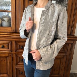 EUC Chicos silver jacket